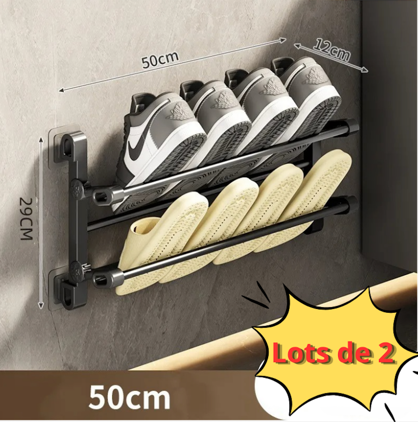 ETAGERE CHAUSSURE | MURALE PLIABLE