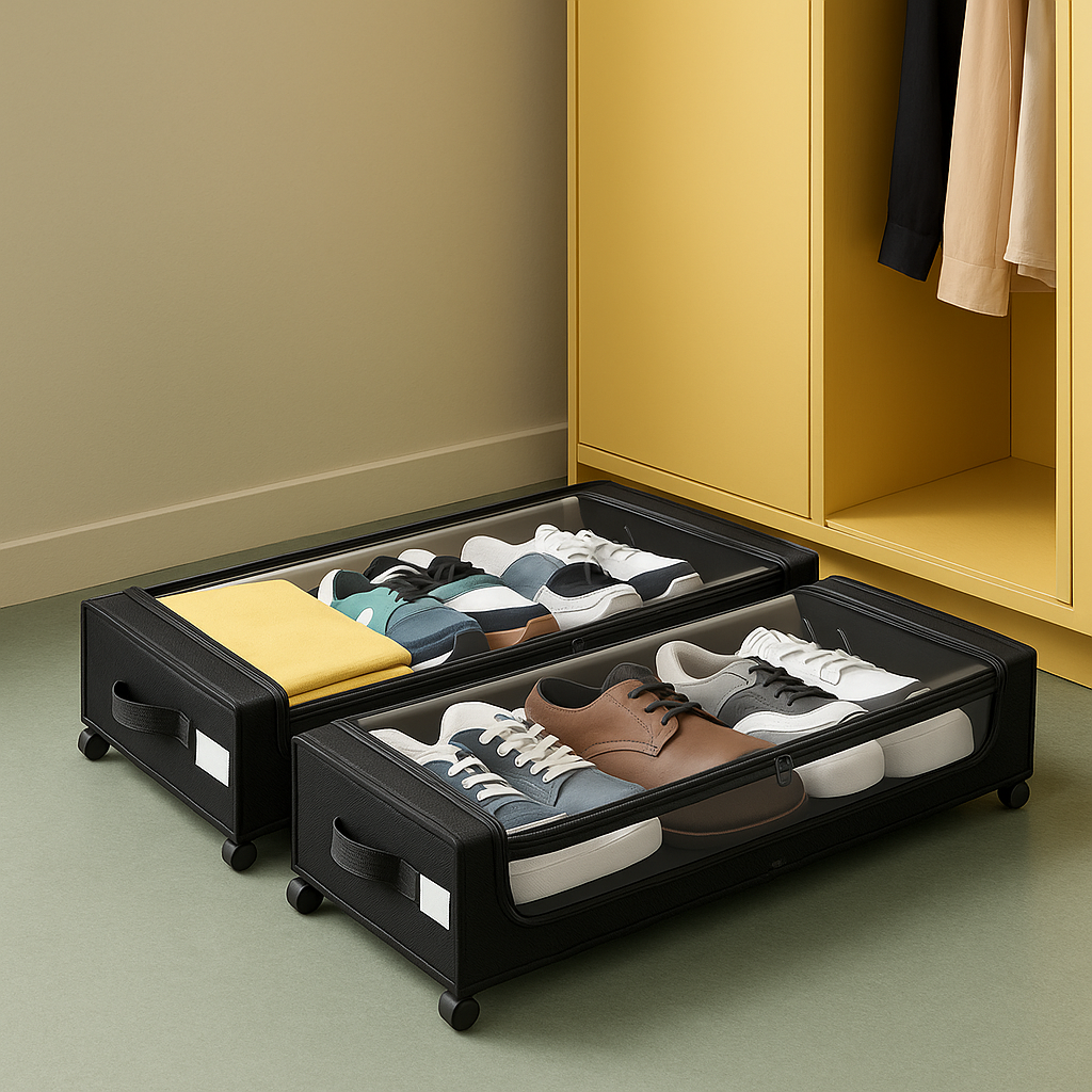 RANGEMENT SOUS LE LIT A ROULETTE | OPTIMHOME