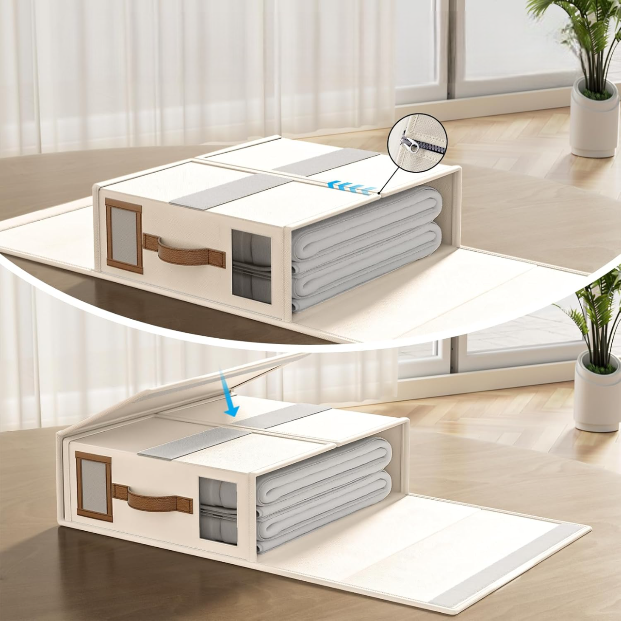 rangement-sous-le-lit-boite-de-rangement-sous-lit-fermeture-eclaire