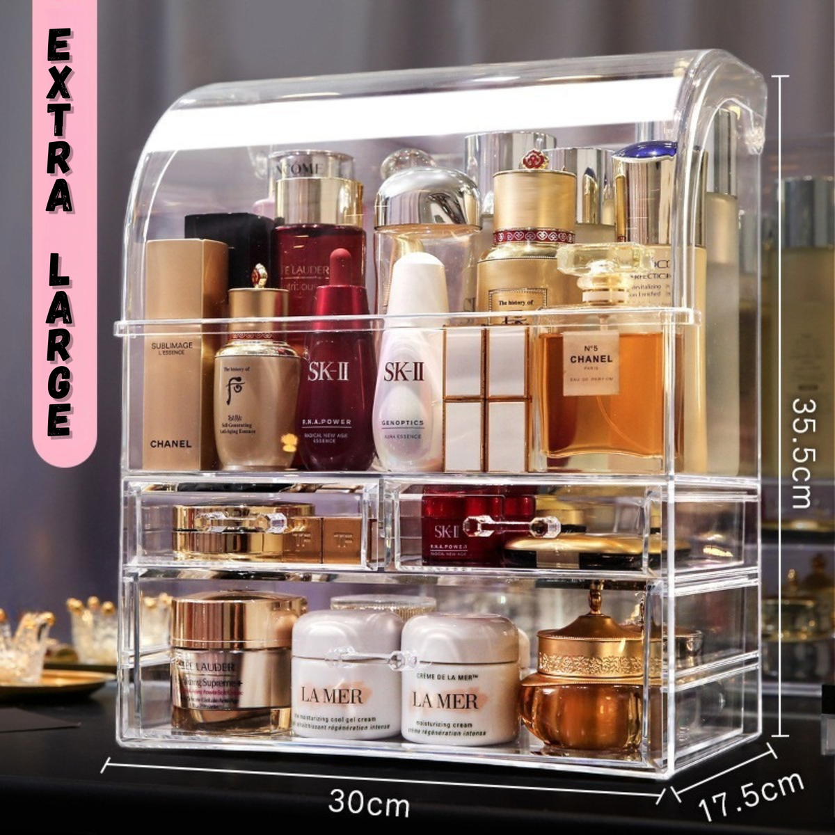 RANGEMENT MAQUILLAGE | SET TRANSPARENT