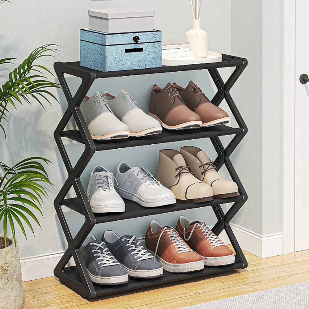 Lot De 10 Étagères à Chaussures Réglables En Polypropylène - 3 Hauteurs, Antidérapantes (Blanc)