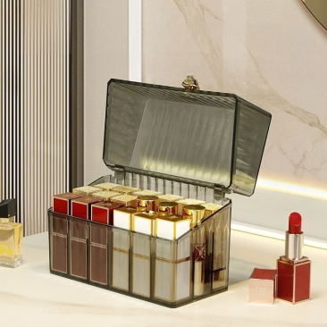 organisateur maquillage rouge a levre anti poussiere