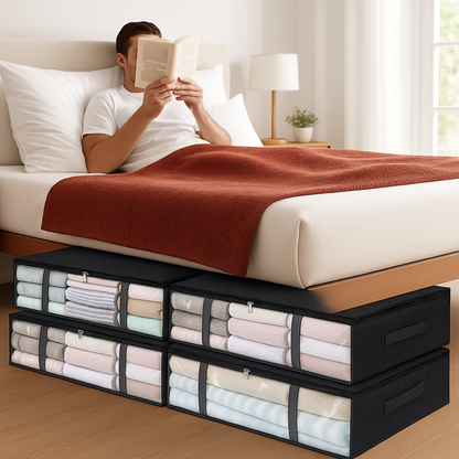 rangement-sous-le-lit-sac-90-litres-trois-sacs-noirs