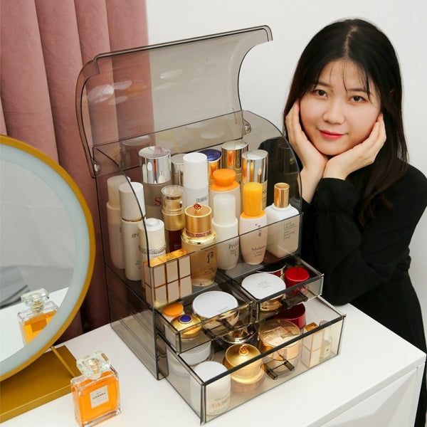rangement maquillage set transparent de qualite