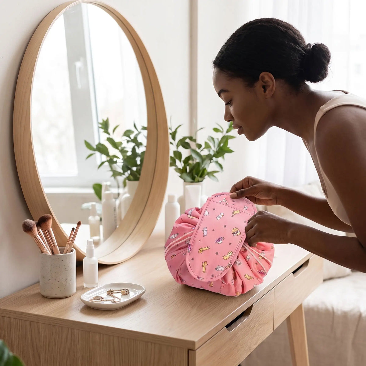 trousse de maquillage de pliable produit visible en un coup oeil